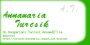 annamaria turcsik business card